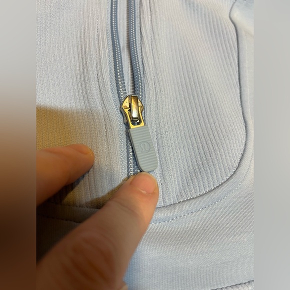 LULULEMON BRUSHED SOFTSTREME BLUE WILLOW 1/2 ZIP WOMENS SZ 2 - Picture 7 of 11